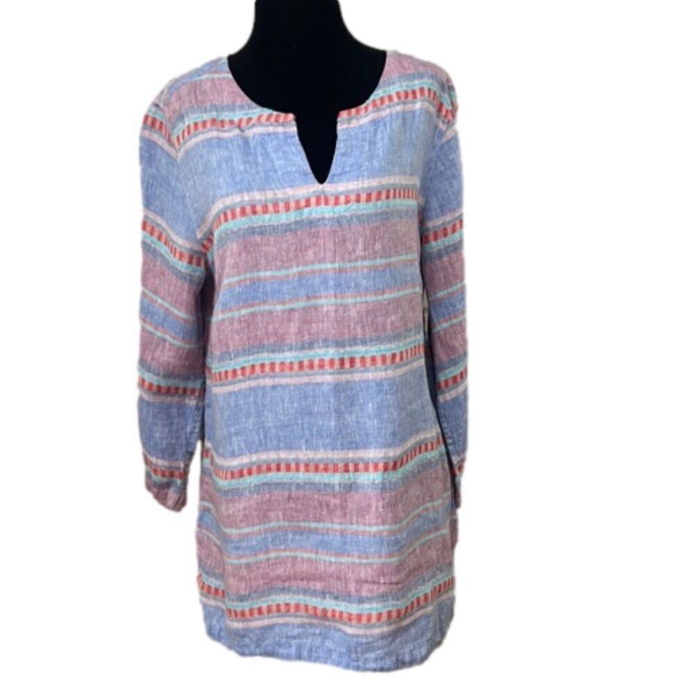 TOMMY BAHAMAโPASTELLโ COLOR LINEN TOP SIZE M